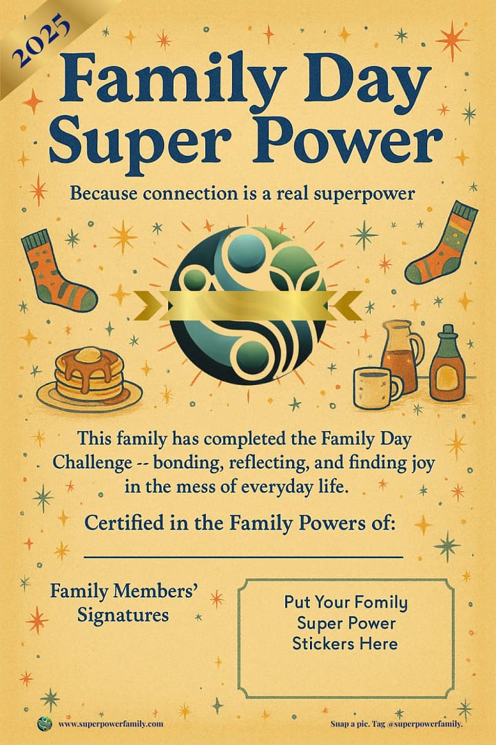 Super Power Family Day Certificate